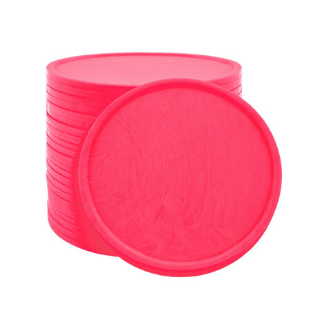Blanco plastic munten Ø35mm - per 100 stuks