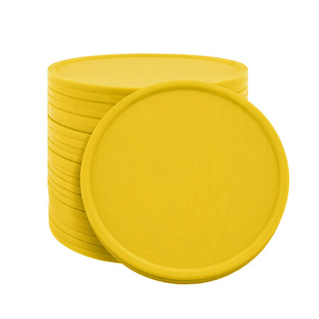 Blanco plastic munten Ø35mm - per 100 stuks