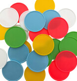 Blanco plastic munten Ø35mm - per 100 stuks