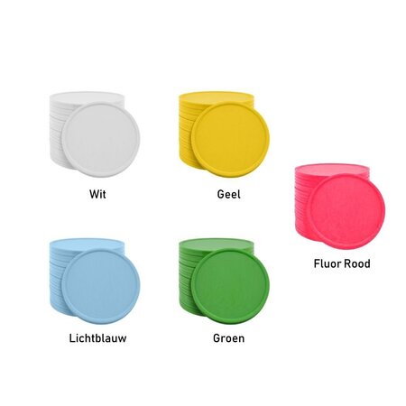 CombiCraft Blanco plastic munten Ø35mm - per 100 stuks