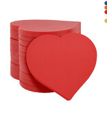 Blanco hartvormige munten 40x40mm - per 100 stuks