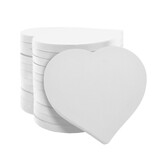 Blanco hartvormige munten 40x40mm - per 100 stuks