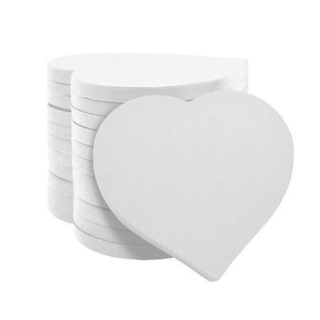 Blanco hartvormige munten 40x40mm - per 100 stuks