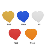 Blanco hartvormige munten 40x40mm - per 100 stuks