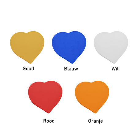 CombiCraft Blanco hartvormige munten 40x40mm - per 100 stuks