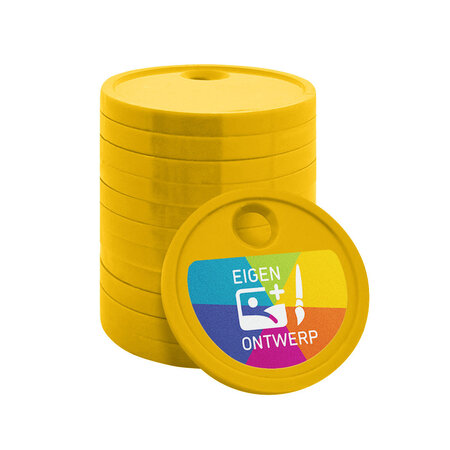 CombiCraft Plastic winkelwagenmunt €0,50 formaat bedrukken met eigen ontwerp - per 100 stuks