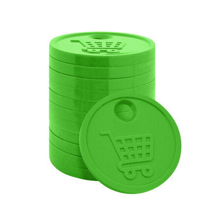 CombiCraft Plastic winkelwagenmunt €0,50 formaat bedrukken met eigen ontwerp - per 100 stuks