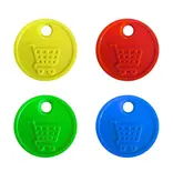 CombiCraft Plastic winkelwagenmunt €0,50 formaat bedrukken met eigen ontwerp - per 100 stuks