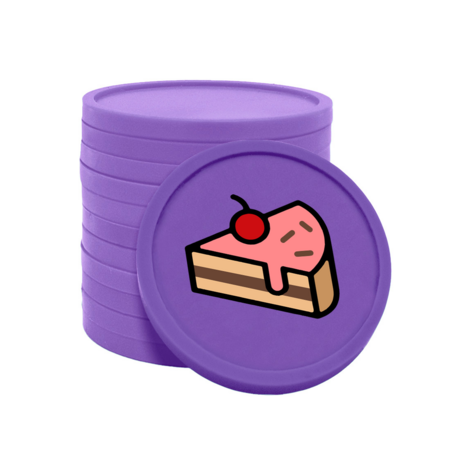 Gekleurde gebak consumptiemunten Ø29mm - 100 stuks