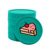 CombiCraft Gekleurde gebak consumptiemunten Ø29mm - 100 stuks