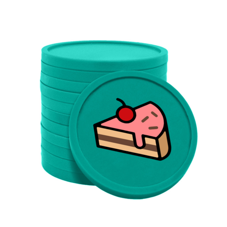 Gekleurde gebak consumptiemunten Ø29mm - 100 stuks