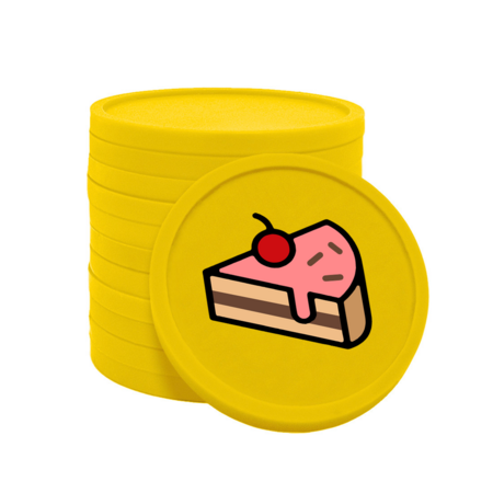 CombiCraft Gekleurde gebak consumptiemunten Ø29mm - 100 stuks