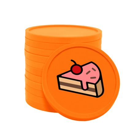 CombiCraft Gekleurde gebak consumptiemunten Ø29mm - 100 stuks