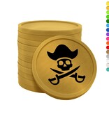 Gekleurde piratenmunt consumptiemunten Ø29mm - 100 stuks