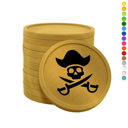 CombiCraft Gekleurde piratenmunt consumptiemunten Ø29mm - 100 stuks