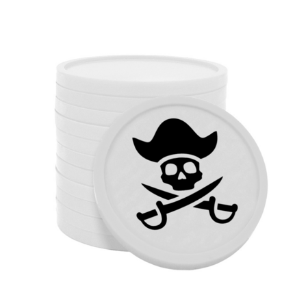 CombiCraft Gekleurde piratenmunt consumptiemunten Ø29mm - 100 stuks