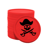 CombiCraft Gekleurde piratenmunt consumptiemunten Ø29mm - 100 stuks