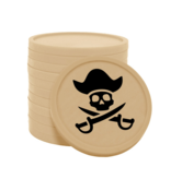 CombiCraft Gekleurde piratenmunt consumptiemunten Ø29mm - 100 stuks