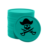 CombiCraft Gekleurde piratenmunt consumptiemunten Ø29mm - 100 stuks