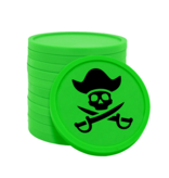 CombiCraft Gekleurde piratenmunt consumptiemunten Ø29mm - 100 stuks