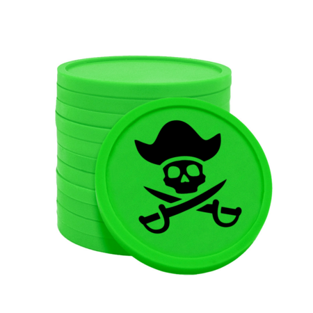 CombiCraft Gekleurde piratenmunt consumptiemunten Ø29mm - 100 stuks