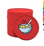 Gekleurde soep consumptiemunten Ø29mm - 100 stuks