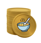 Gekleurde soep consumptiemunten Ø29mm - 100 stuks