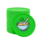 Gekleurde soep consumptiemunten Ø29mm - 100 stuks