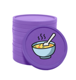 Gekleurde soep consumptiemunten Ø29mm - 100 stuks