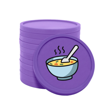 Gekleurde soep consumptiemunten Ø29mm - 100 stuks