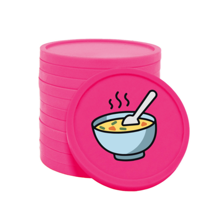 Gekleurde soep consumptiemunten Ø29mm - 100 stuks