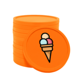 CombiCraft Gekleurde sorbetijs consumptiemunten Ø29mm - 100 stuks