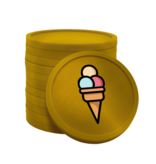 CombiCraft Gekleurde sorbetijs consumptiemunten Ø29mm - 100 stuks