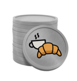 CombiCraft Gekleurde croissant met koffie consumptiemunten Ø29mm - 100 stuks