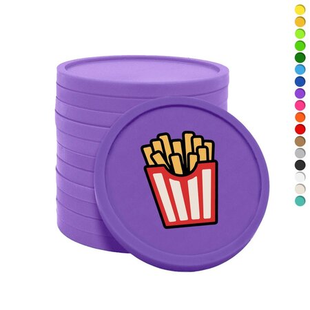 CombiCraft Gekleurde patat of friet consumptiemunten Ø29mm - 100 stuks
