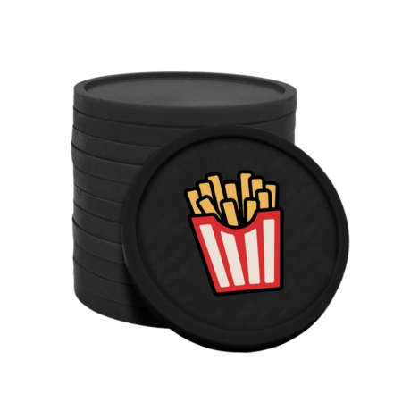 CombiCraft Gekleurde patat of friet consumptiemunten Ø29mm - 100 stuks