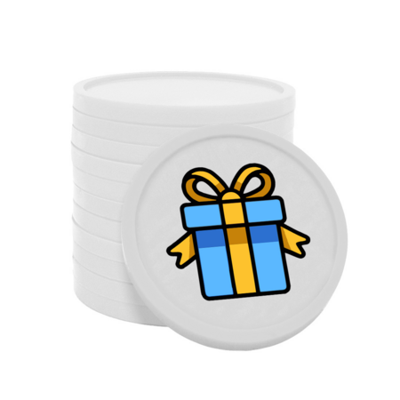Gekleurde cadeautje consumptiemunten Ø29mm - 100 stuks