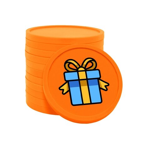 CombiCraft Gekleurde cadeautje consumptiemunten Ø29mm - 100 stuks