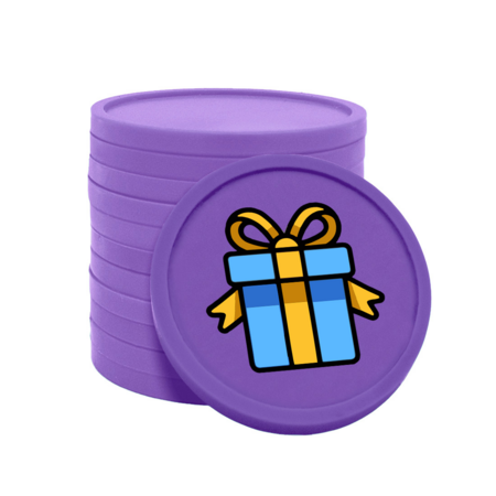 CombiCraft Gekleurde cadeautje consumptiemunten Ø29mm - 100 stuks