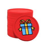 CombiCraft Gekleurde cadeautje consumptiemunten Ø29mm - 100 stuks