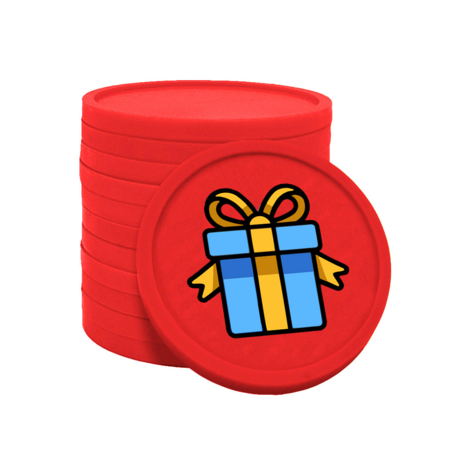 Gekleurde cadeautje consumptiemunten Ø29mm - 100 stuks