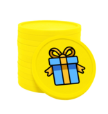 Gekleurde cadeautje consumptiemunten Ø29mm - 100 stuks