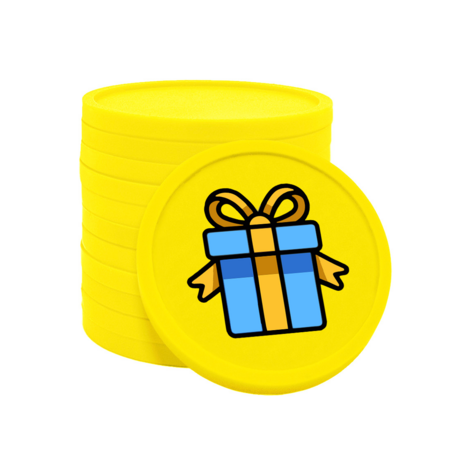 CombiCraft Gekleurde cadeautje consumptiemunten Ø29mm - 100 stuks