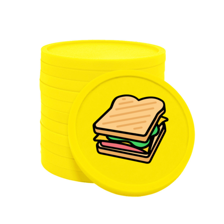 Gekleurde sandwich consumptiemunten Ø29mm - 100 stuks