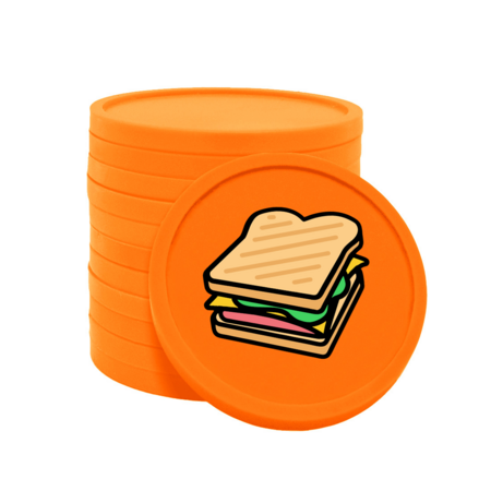 Gekleurde sandwich consumptiemunten Ø29mm - 100 stuks