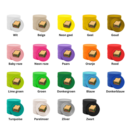 Gekleurde sandwich consumptiemunten Ø29mm - 100 stuks