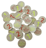 CombiCraft Houtvezel munten Ø29mm met jouw eigen ontwerp - per 100 stuks