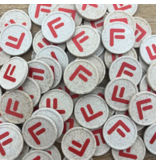 CombiCraft Houtvezel munten Ø23mm met jouw eigen ontwerp - per 100 stuks