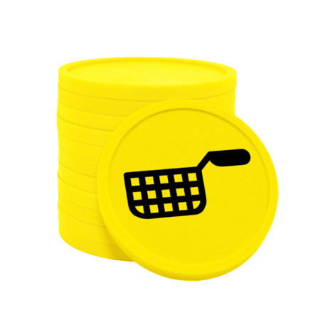 Gekleurde snack consumptiemunten Ø29mm - 100 stuks