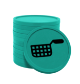 Gekleurde snack consumptiemunten Ø29mm - 100 stuks